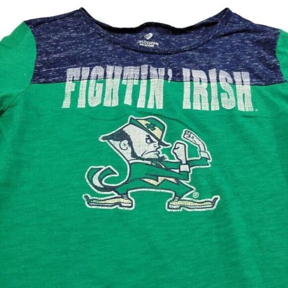 Notre Dame Shirt Size Large By Colosseum Long Sleeve Fightin' Irish Graphic Tee - Picture 3 of 6